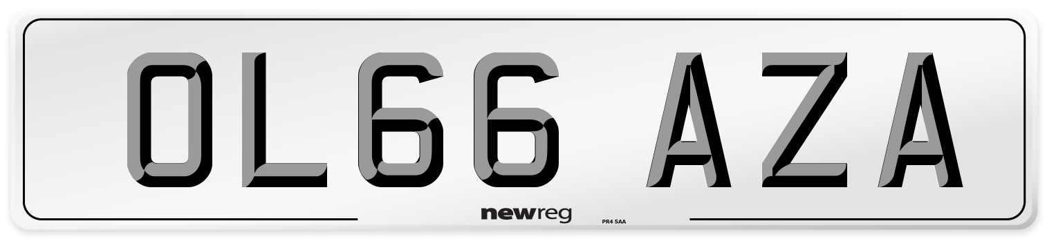 OL66 AZA Number Plate from New Reg